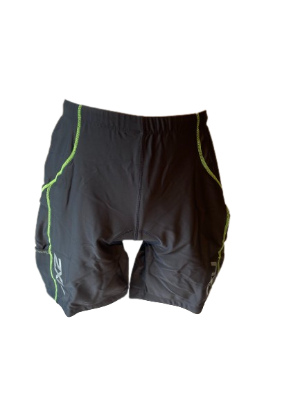 2XU - Short de triathlon endurance avec poche - WT1386B gris/vert