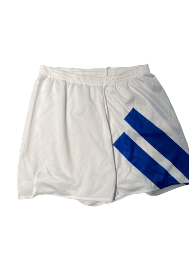 Mailsport  -Short -  Blanc avec des rayures bleues White
