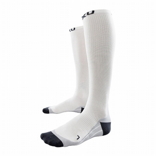 2XU- Compression race sock 1368 White White