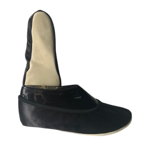 IWA - Dance slipper45 - Satin Black with buffer sole Black